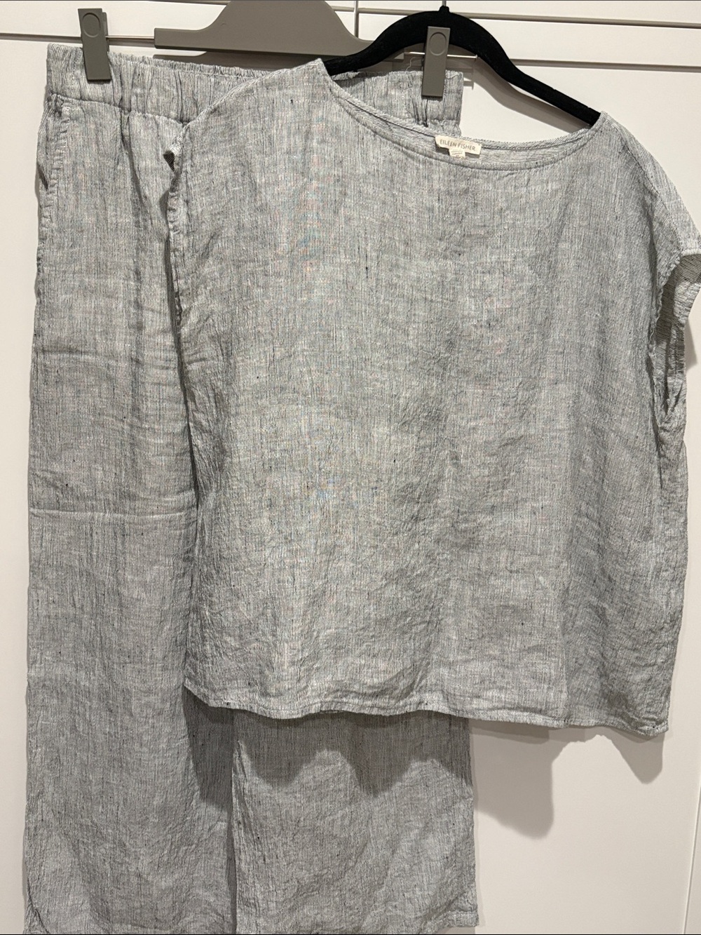 Eileen Fisher Organic Linen 2-piece pant/top set
